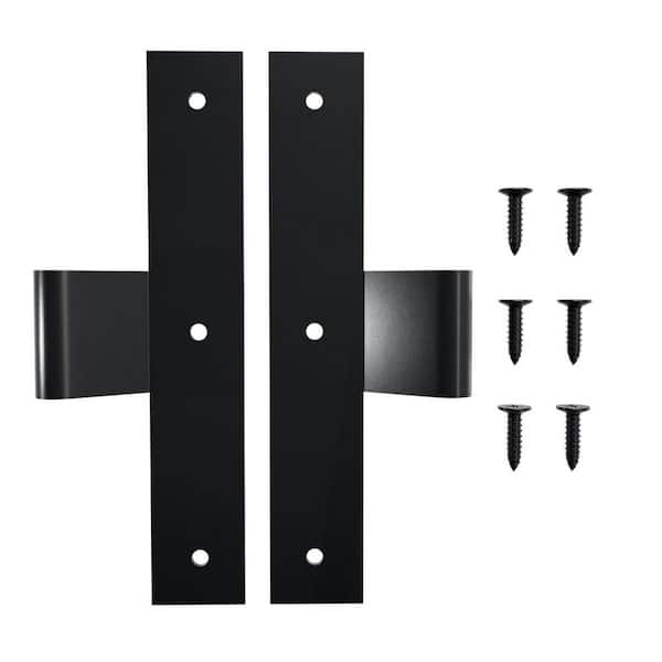 SteelTek Center Hinge with 1/2" Offset w/ Installation Screws (Sold as Pair), 304 Stainless Steel, Powder Coated Black