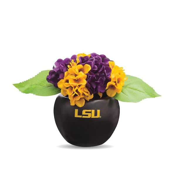 FOREVER LEAF 7 in. LSU Artificial Hydrangeas - LSU Fan Gifts, Louisiana University Decor