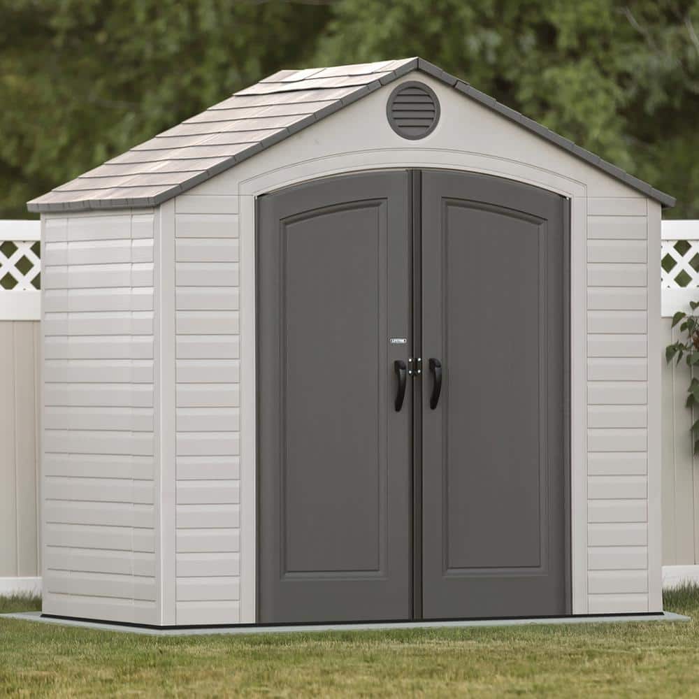 Lifetime 8 ft. x 5 ft. Resin Outdoor Storage Shed 6406 - The Home Depot