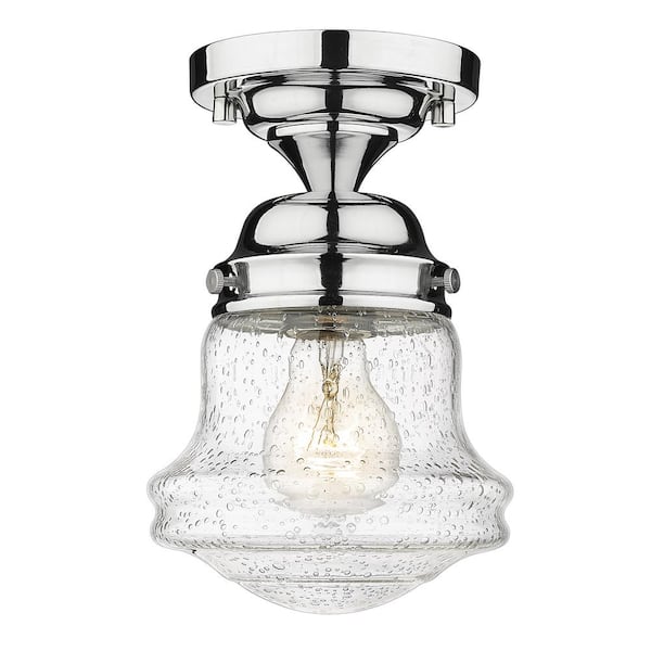 Unbranded Vaughn 9 in. 1-Light Chrome Flush Mount