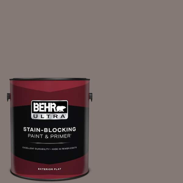 BEHR ULTRA 1 gal. #N140-5 Complex Gray Flat Exterior Paint & Primer