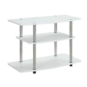 Designs2Go 31.5 in. White Particle Board TV Stand 32 in.