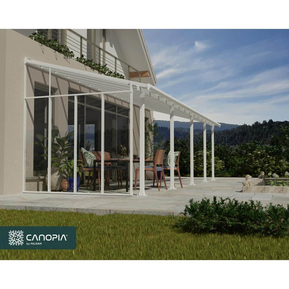 White Aluminum and Acrylic Patio Cover Sidewall Kit