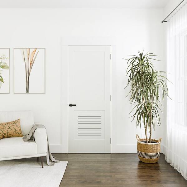 JELD-WEN 32 in. x 80 in. 2 Panel Right-Handed Primed MDF Wood