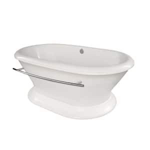 Augusta 70 in. Acrylic Flatbottom Air Bath Bathtub in White