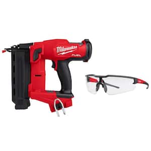 M18 FUEL 18-Volt Brushless Cordless Gen II 18-Gauge Brad Nailer (Tool-Only) with Clear Anti Scratch Safety Glasses