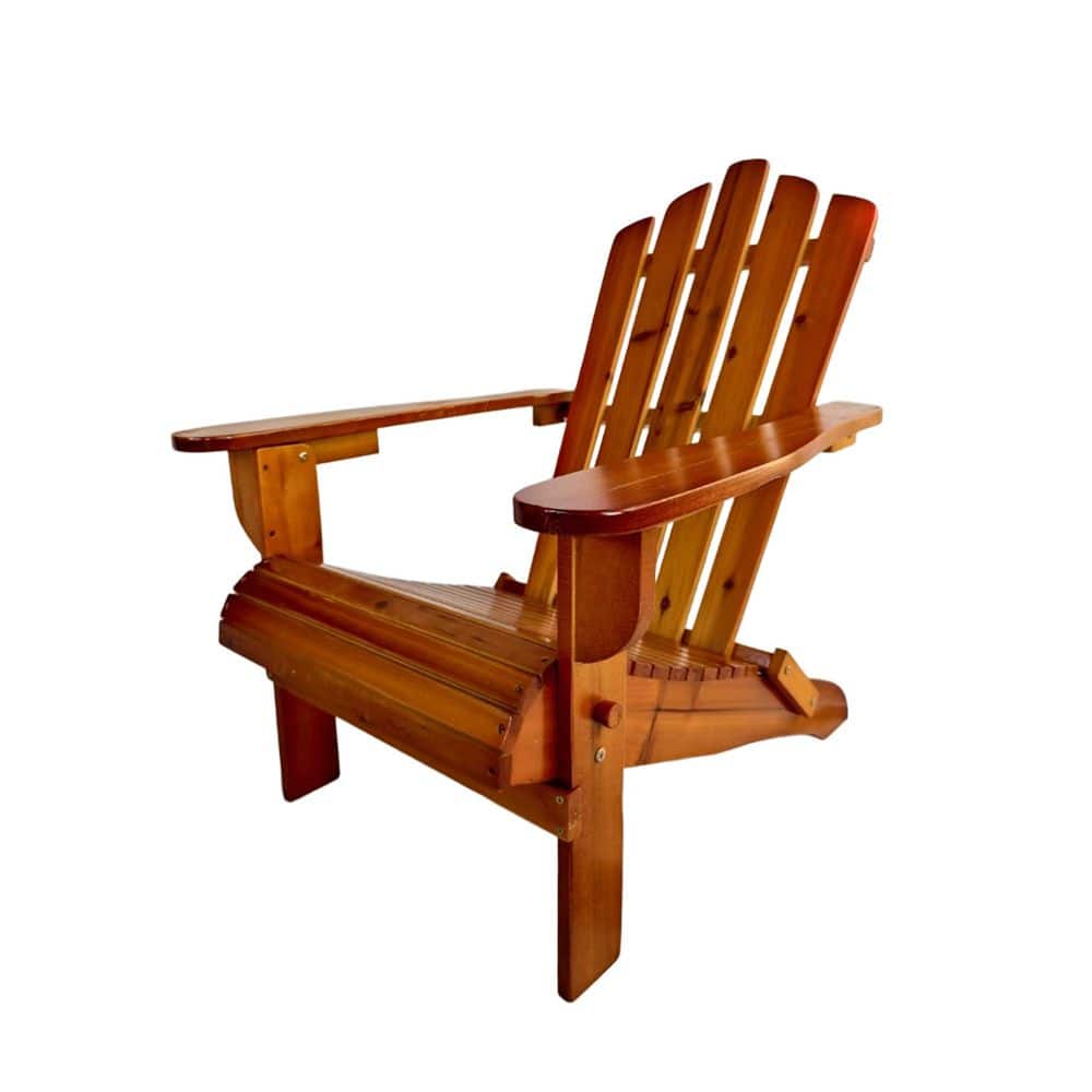 Outdoor and Indoor Oak Color Wood Foldable Adirondack Recliner Suitable for Gardens Beaches Lawns price history on PriceWatchPro