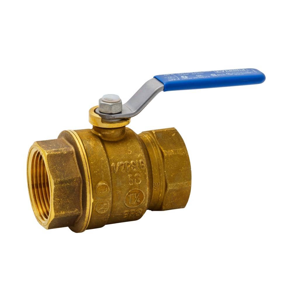 Everbilt 11/4 in. Brass FIP X FIP Ball Valve 107406EB The Home Depot