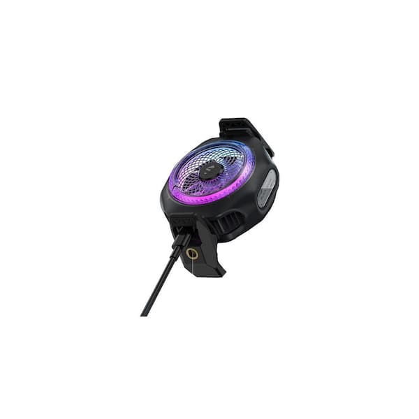 Magnetic Cell Phone Cooler 4Pro, Portable RGB Cooling Fan with Removable Grip, App-Controlled Smart Temperature Control