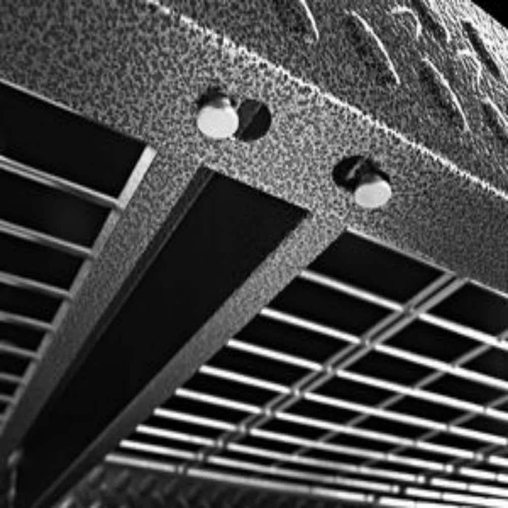 Heavy-Duty 60-Inch Black Welded Steel Garage Shelving Unit