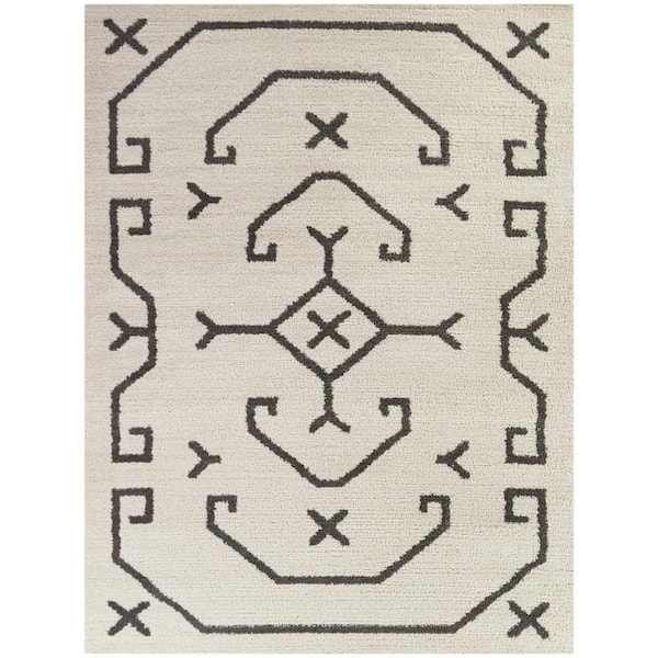 BALTA Elina Dark Grey 5 ft. x 7 ft. Moroccan Area Rug