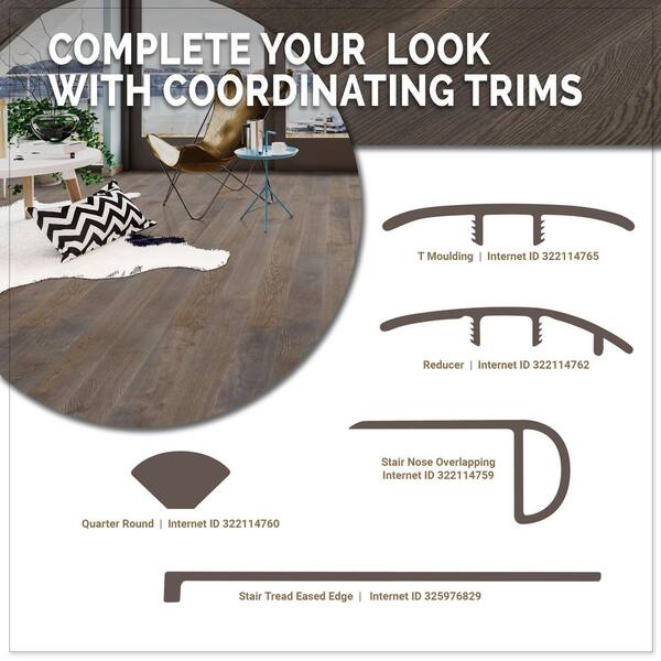A&A Surfaces Woodridge Tulane 0.28 in. x 6.5 in. Waterproof Wire Brushed Engineered Hardwood Flooring (1040.16 sq. ft./pallet)