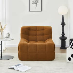 Orange Bean Bag Lounge Soft Comfy Chair for Bedroom, Living Room or Balcony