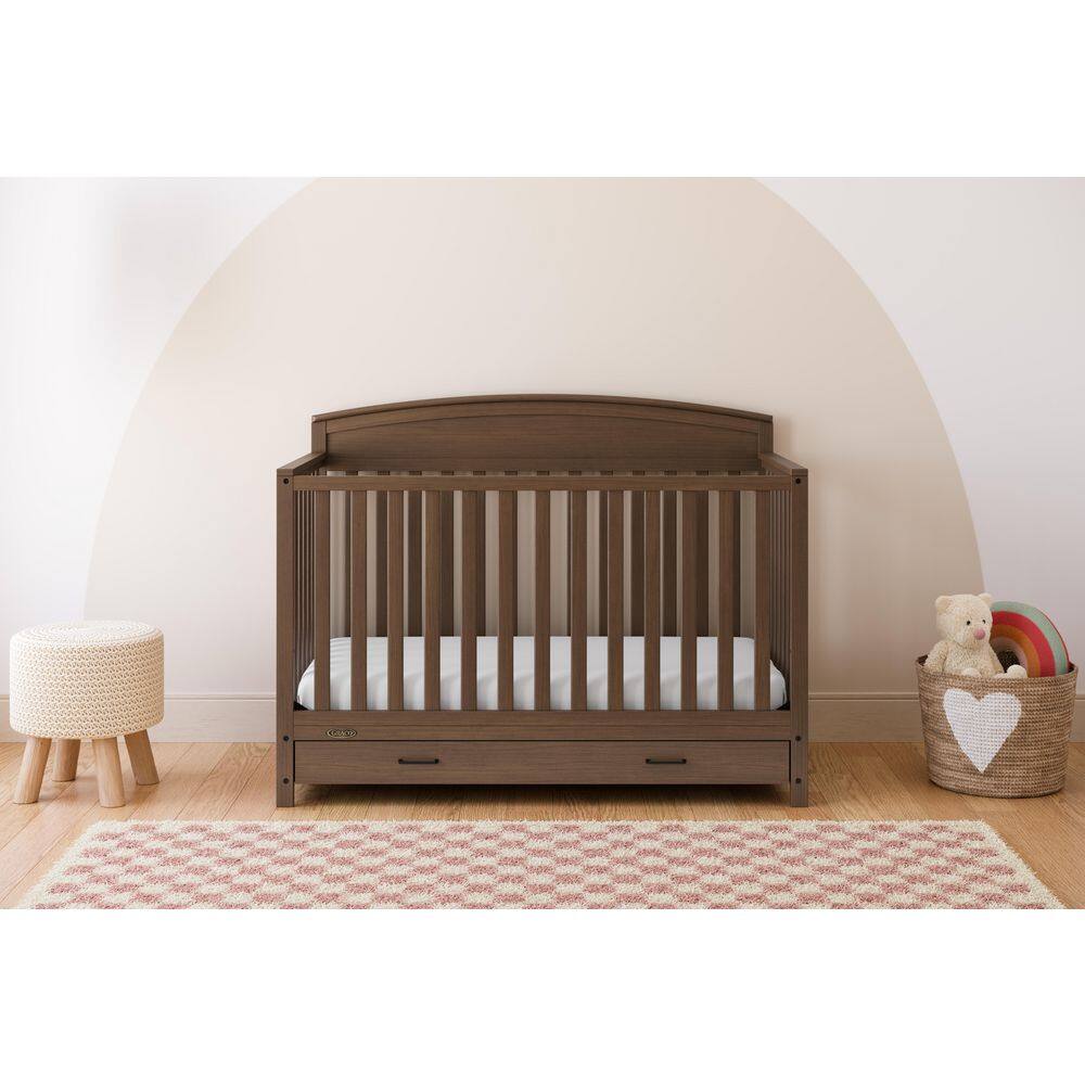 Benton Hazelnut 5-in-1 Convertible Crib with Drawer