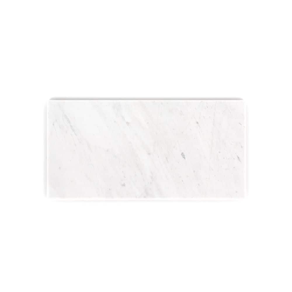 Take Home Tile Sample - Crystal White 3 in. x 6 in. Polished Stone Look Marble Wall and Floor Tile Sample price history on PriceWatchPro
