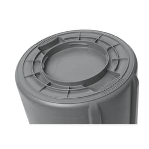 Brute 44 Gal. Grey Round Vented Trash Can