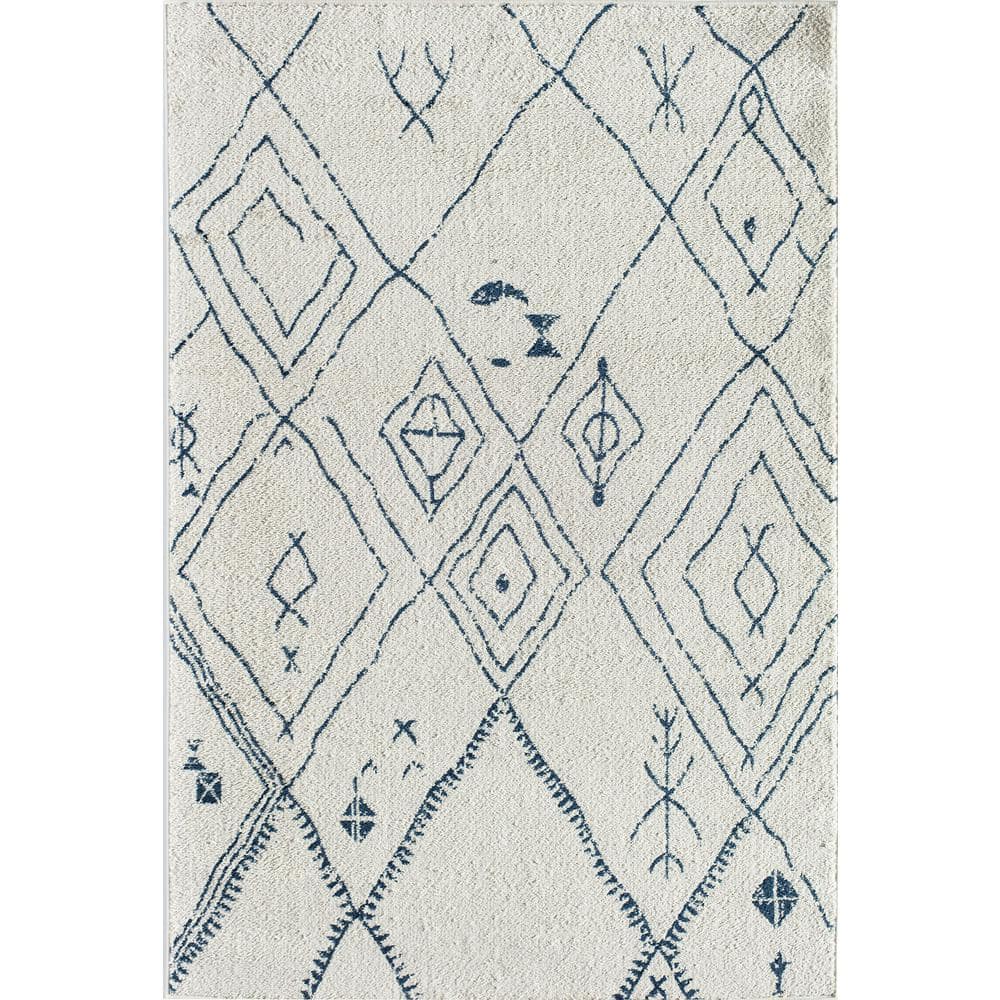 Rugs America Rugs America Etched Diamond 2 ft. x 4 ft. Indoor Area Rug RA30047 The Home Depot