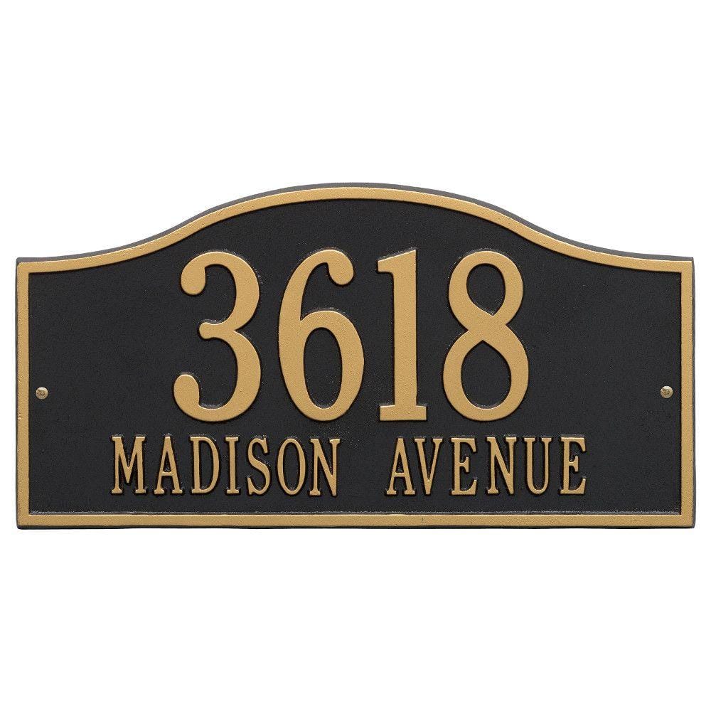 Rolling Hills Rectangular Black/Gold Grande Wall 2-Line Address Plaque price history on PriceWatchPro