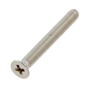 M3-0.5x25mm Stainless Steel Flat Head Phillips Drive Machine Screw 2-Pieces