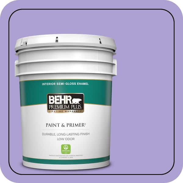 BEHR PREMIUM PLUS 5 gal. #P560-4 Magic Wand Semi-Gloss Enamel Low Odor Interior Paint & Primer