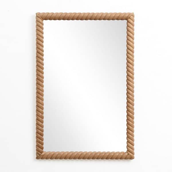 23.82 in. W x 29.50 in. H Framed Rectangular Beveled Edge Bathroom Vanity Mirror in White 23.82 in. W x 29.50 in. H Framed Rectangular Beveled Edge Bathroom Vanity Mirror in White