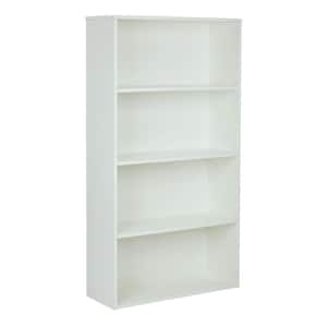 Prado White Adjustable Open Bookcase