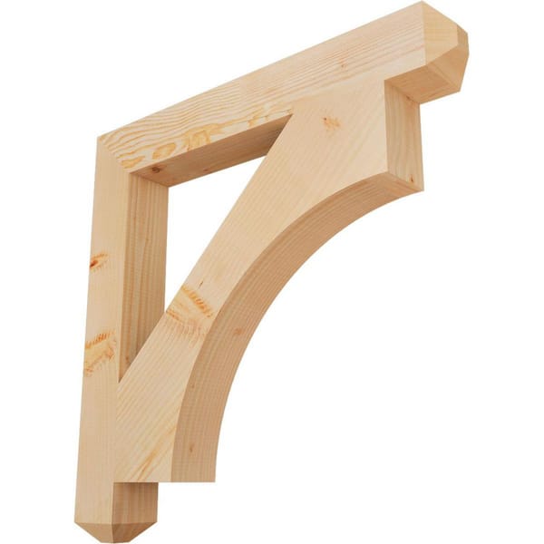 Ekena Millwork 3.5 in. x 30 in. x 30 in. Douglas Fir Westlake Craftsman Smooth Bracket