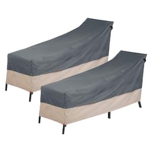 65 in. L x 28 in. W x 29 in. H, Gray Renaissance Ultralite Patio Chaise Lounge Cover, (2-Pack)