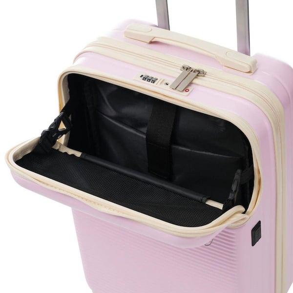 LIVACA 5-Piece Light Pink ABS Plastic Hardside Carry On Luggage