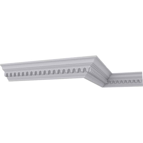 Ekena Millwork SAMPLE - 4 in. x 12 in. x 3-7/8 in. Polyurethane Heaton Crown Moulding