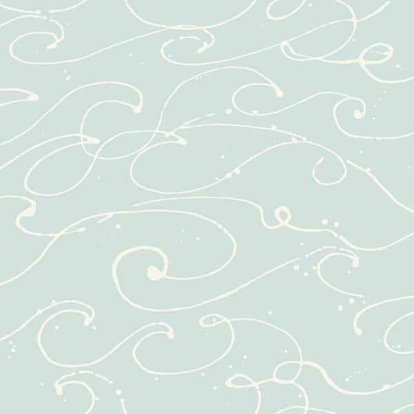 Chesapeake Kuroshio Blue Ocean Wave Matte Paper Pre-Pasted Wallpaper Sample