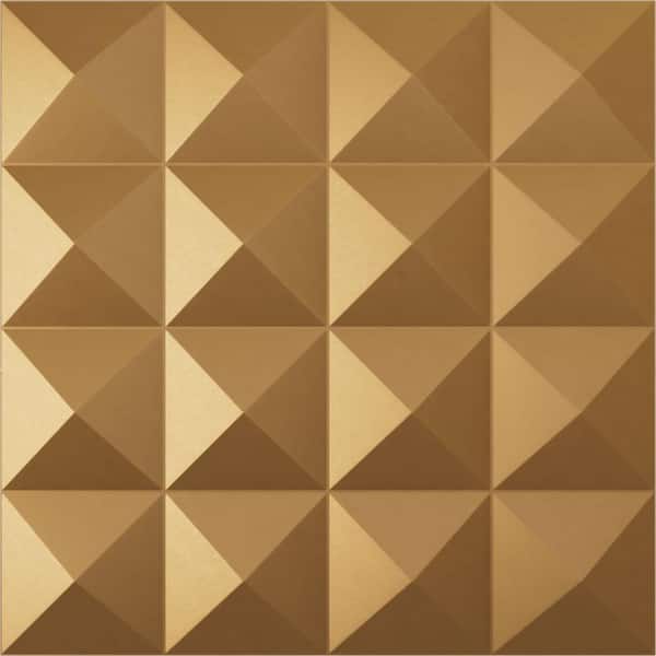 Ekena Millwork 19 5/8 in. x 19 5/8 in. Cornelia EnduraWall Decorative 3D Wall Panel, Gold (12-Pack for 32.04 Sq. Ft.)