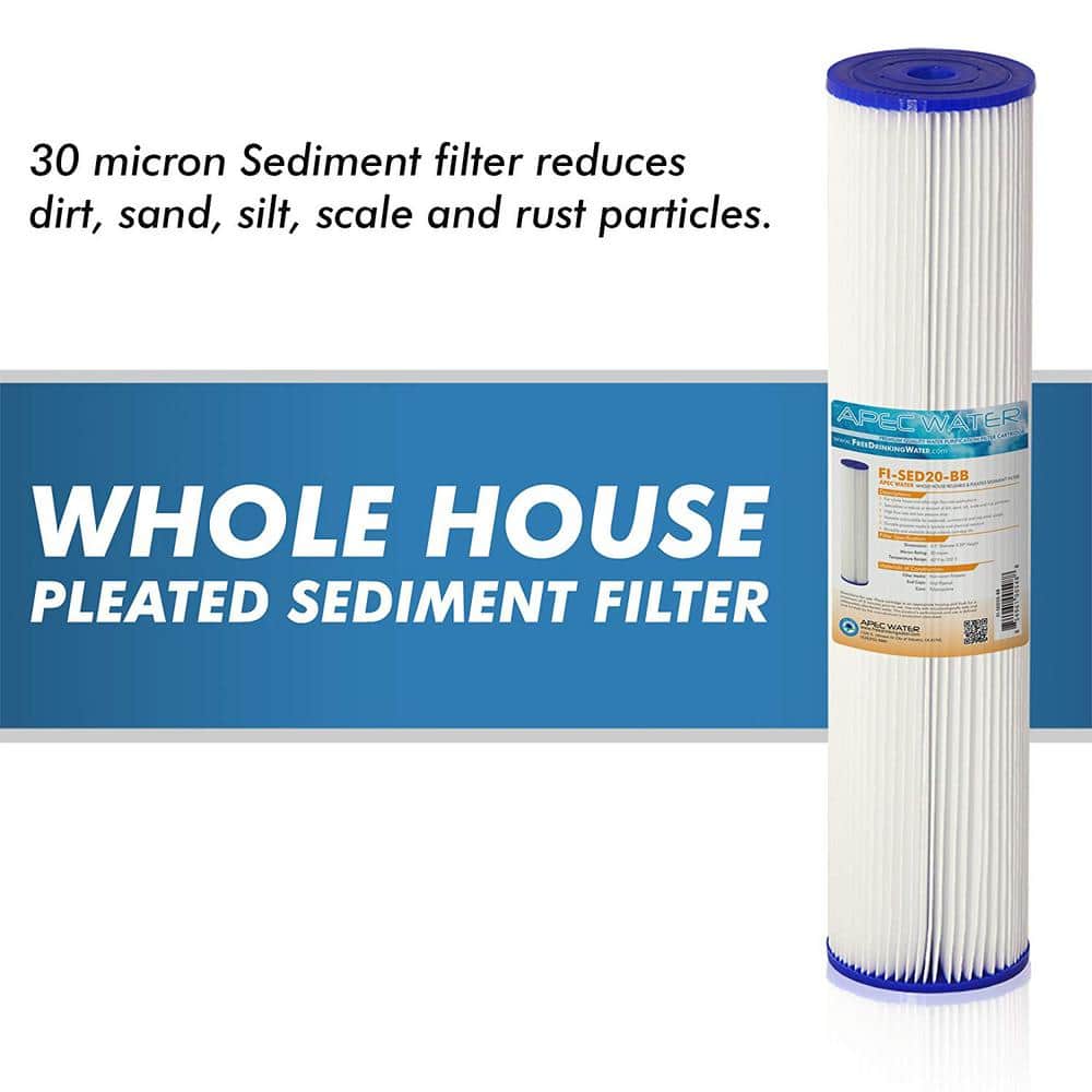 APEC 20" Blue Whole House Sediment Water Filtration System