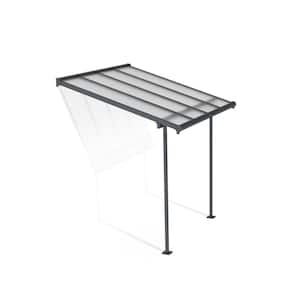 Sierra 7.5 ft. x 7.5 ft. Gray/Clear Aluminum Patio Cover