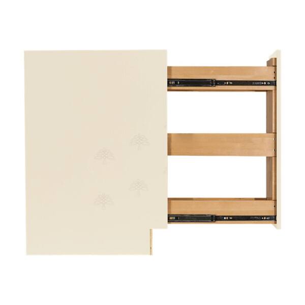 LIFEART CABINETRY Oxford Assembled 9 in. x 34.5 in. x 24 in. Base Cabinet with 1 Raised-Panel Door and 1 Drawer in Creamy White