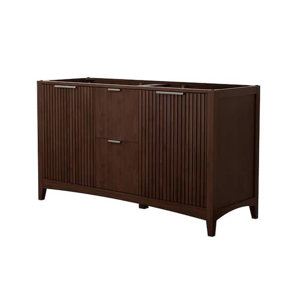 Palmilla 59.25 in. Bath Vanity Cabinet without Top in Dark Walnut
