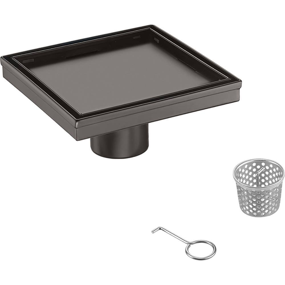 6 in. Square Stainless Steel Shower Drain with Tile Insert in Venetian Bronze price history on PriceWatchPro