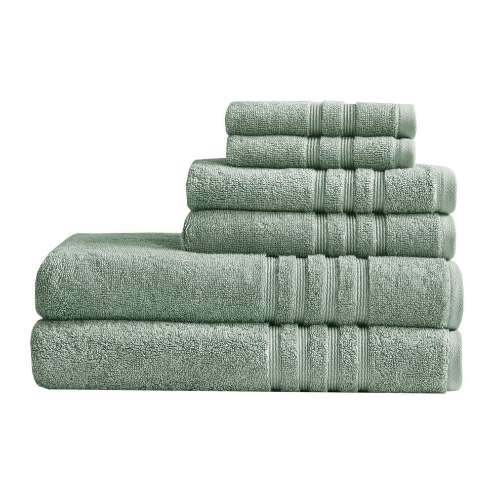 Nurture Green Cotton and Polyester Antimicrobial Bath Towel Set