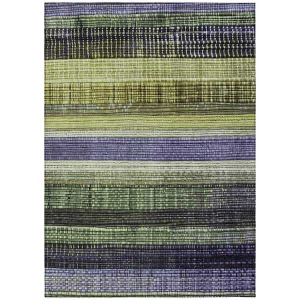 Chantille Machine Washable Indoor/Outdoor Abstract ACN1873 Aloe 9 ft. x 12 ft. Accent Rug