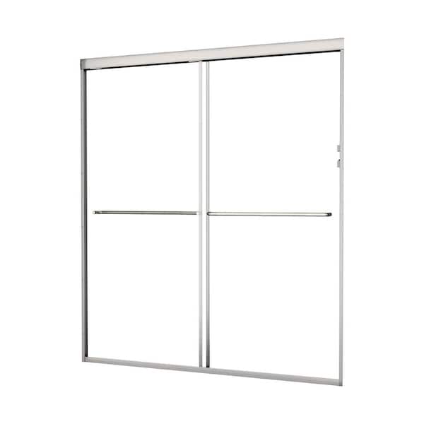 44 in. to 48 in. W x 70 in. H Sliding Framed Shower Door in Chrome Finish with Clear Glass