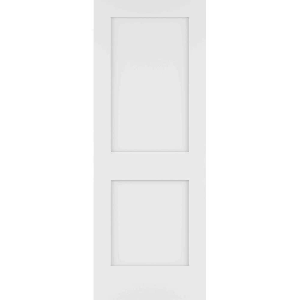 36 in. x 96 in. Shaker 2-Panel Solid Wood Pine/MDF Wood Interior Door Slab price history on PriceWatchPro