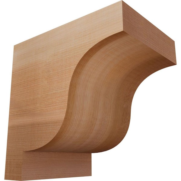 Ekena Millwork 5-1/2 in. x 8 in. x 8 in. Western Red Cedar Newport Smooth Corbel
