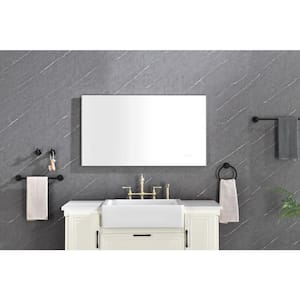 42 in. W x 24 in. H Rectangular Frameless Wall Mounted LED Light Bathroom Vanity Mirror with Anti-Fog and Dimmable