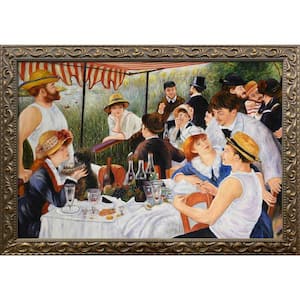 Luncheon of Boating Party Pierre-Auguste Renoir Elegant Gold Framed Abstract Oil Painting Art Print 29.5 in. x 41.5 in.