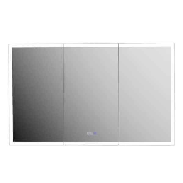 48 in. W x 30 in. H Rectangular Aluminum Medicine Cabinet with Mirror