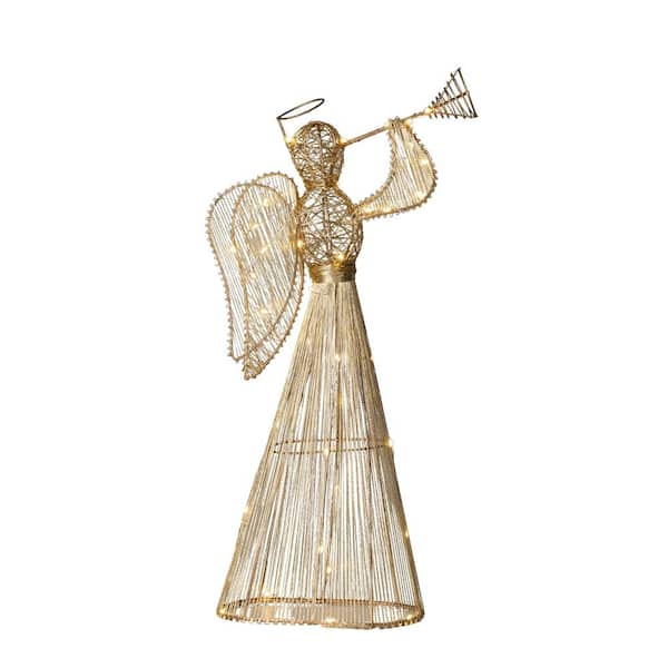 SULLIVANS 21 in. Large Lighted Gold Christmas Angel