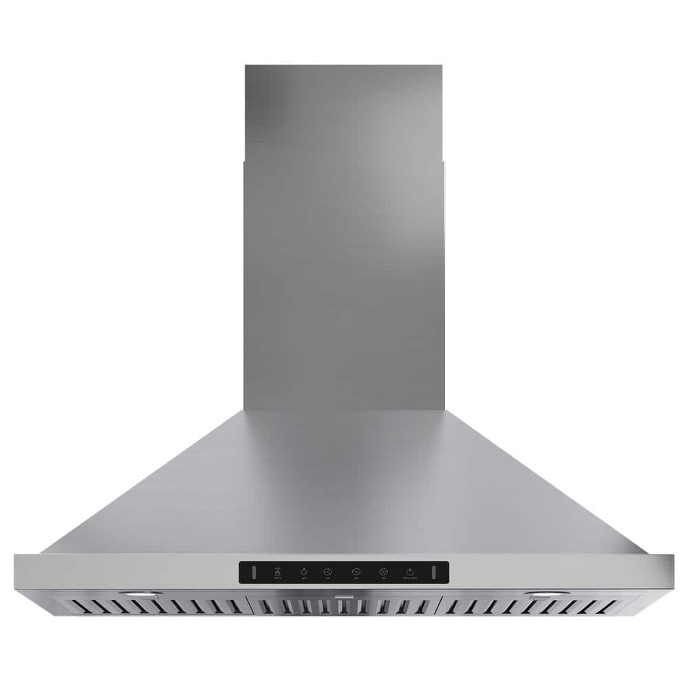 36 in. 900CFM Convertible Wall Mount Range Hood in Stainless Steel with Dishwasher Safe Filters and Gesture Control