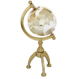 13 in. Gold Aluminum Glam Decorative Globe