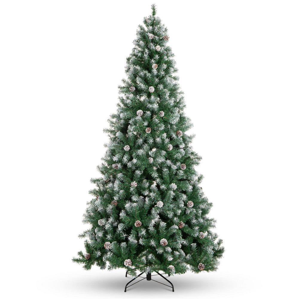 12ft. Green Unlit Partially Flocked Pre-Decorated Pine Artificial Christmas Tree price history on PriceWatchPro
