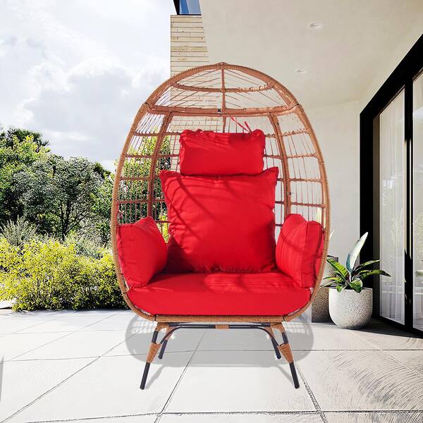 Patio Outdoor/Indoor Red Extra Large Chair Cushion 